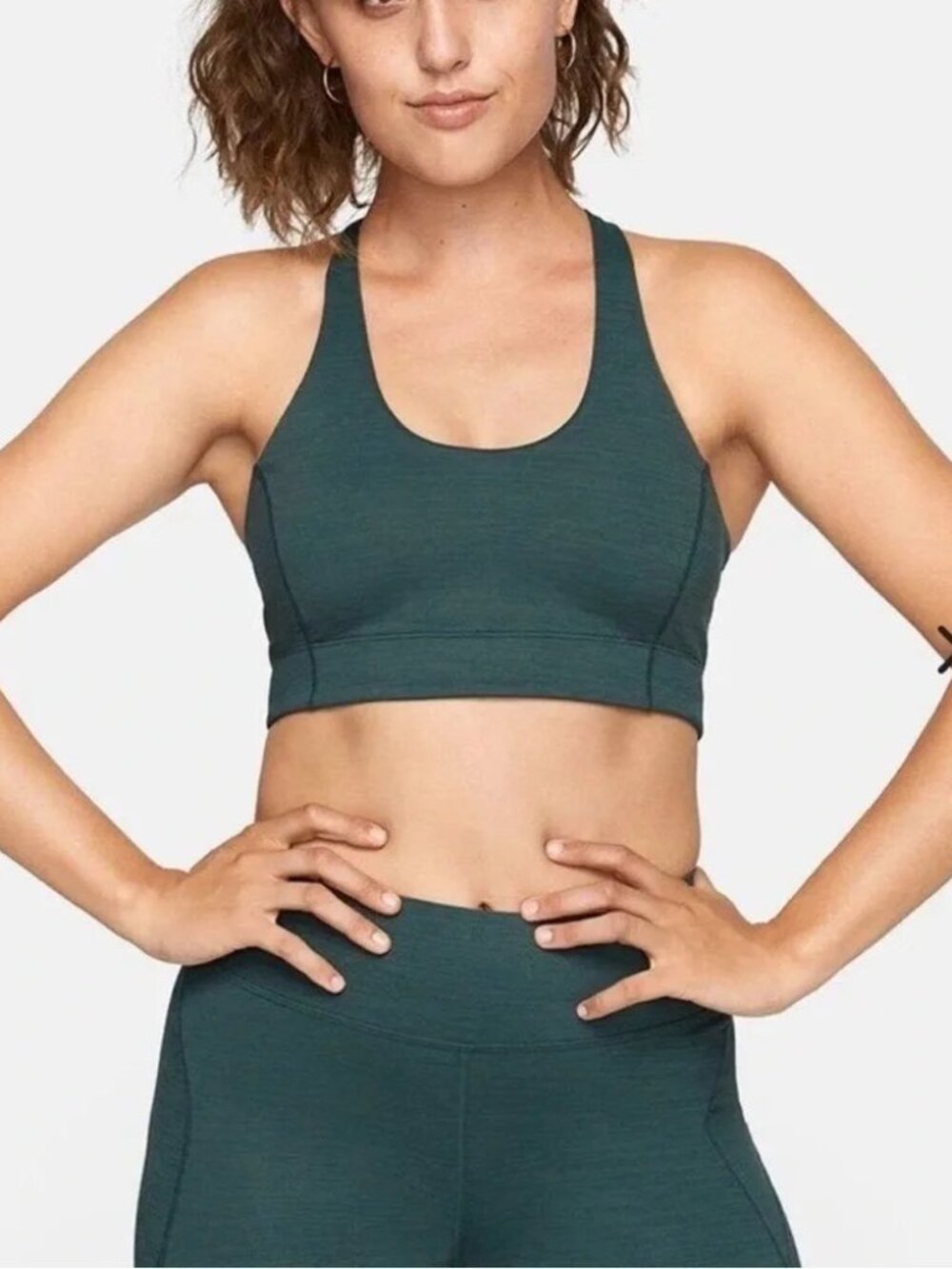 Outdoor Voices Crossback Sports Bra Green XS Womens